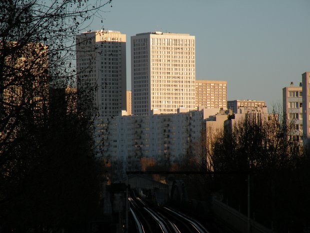  tours du 13e baignées en fin d'après midi